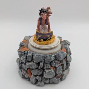 Schmid Disney Aladdin Magic Carpet Ride Music Box Hand Painted Walt Disney‎ Co